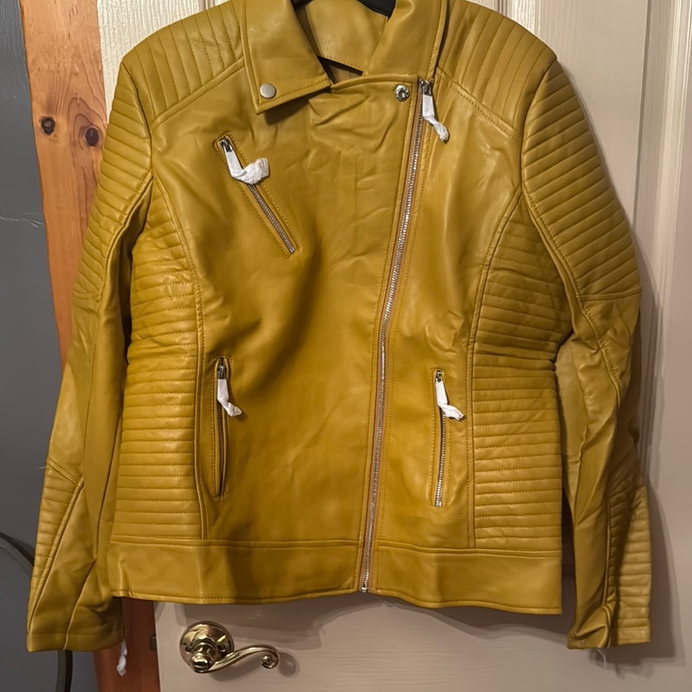 Mustard Yellow Biker Jacket
